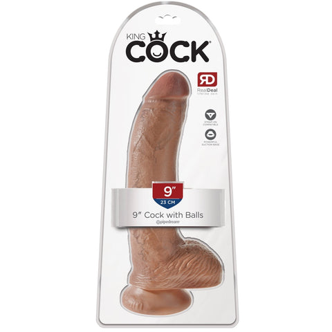 Pipedream King Cock 9" Cock with Balls - Tan - Extreme Toyz Singapore - https://extremetoyz.com.sg - Sex Toys and Lingerie Online Store - Bondage Gear / Vibrators / Electrosex Toys / Wireless Remote Control Vibes / Sexy Lingerie and Role Play / BDSM / Dungeon Furnitures / Dildos and Strap Ons &nbsp;/ Anal and Prostate Massagers / Anal Douche and Cleaning Aide / Delay Sprays and Gels / Lubricants and more...