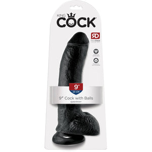 Pipedream  King Cock 9" Cock with Balls - Black - Extreme Toyz Singapore - https://extremetoyz.com.sg - Sex Toys and Lingerie Online Store - Bondage Gear / Vibrators / Electrosex Toys / Wireless Remote Control Vibes / Sexy Lingerie and Role Play / BDSM / Dungeon Furnitures / Dildos and Strap Ons &nbsp;/ Anal and Prostate Massagers / Anal Douche and Cleaning Aide / Delay Sprays and Gels / Lubricants and more...