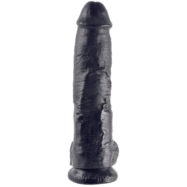 Pipedream King Cock 10" Cock with Balls - Black - Extreme Toyz Singapore - https://extremetoyz.com.sg - Sex Toys and Lingerie Online Store - Bondage Gear / Vibrators / Electrosex Toys / Wireless Remote Control Vibes / Sexy Lingerie and Role Play / BDSM / Dungeon Furnitures / Dildos and Strap Ons &nbsp;/ Anal and Prostate Massagers / Anal Douche and Cleaning Aide / Delay Sprays and Gels / Lubricants and more...