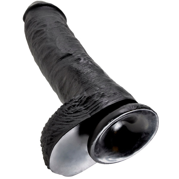 Pipedream King Cock 10" Cock with Balls - Black - Extreme Toyz Singapore - https://extremetoyz.com.sg - Sex Toys and Lingerie Online Store - Bondage Gear / Vibrators / Electrosex Toys / Wireless Remote Control Vibes / Sexy Lingerie and Role Play / BDSM / Dungeon Furnitures / Dildos and Strap Ons &nbsp;/ Anal and Prostate Massagers / Anal Douche and Cleaning Aide / Delay Sprays and Gels / Lubricants and more...