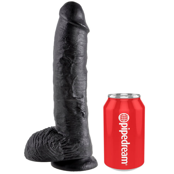 Pipedream King Cock 10" Cock with Balls - Black - Extreme Toyz Singapore - https://extremetoyz.com.sg - Sex Toys and Lingerie Online Store - Bondage Gear / Vibrators / Electrosex Toys / Wireless Remote Control Vibes / Sexy Lingerie and Role Play / BDSM / Dungeon Furnitures / Dildos and Strap Ons &nbsp;/ Anal and Prostate Massagers / Anal Douche and Cleaning Aide / Delay Sprays and Gels / Lubricants and more...