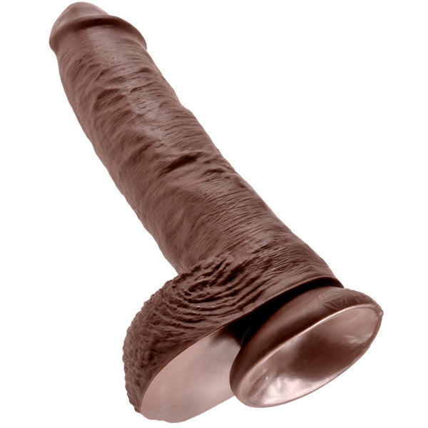 Pipedream King Cock 10" Cock with Balls - Brown - Extreme Toyz Singapore - https://extremetoyz.com.sg - Sex Toys and Lingerie Online Store - Bondage Gear / Vibrators / Electrosex Toys / Wireless Remote Control Vibes / Sexy Lingerie and Role Play / BDSM / Dungeon Furnitures / Dildos and Strap Ons &nbsp;/ Anal and Prostate Massagers / Anal Douche and Cleaning Aide / Delay Sprays and Gels / Lubricants and more...