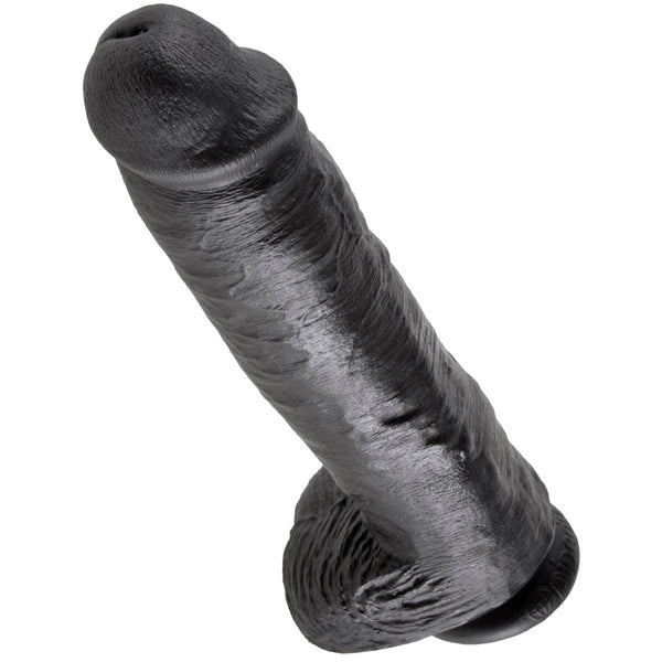 Pipedream King Cock 11" Cock with Balls - Black - Extreme Toyz Singapore - https://extremetoyz.com.sg - Sex Toys and Lingerie Online Store - Bondage Gear / Vibrators / Electrosex Toys / Wireless Remote Control Vibes / Sexy Lingerie and Role Play / BDSM / Dungeon Furnitures / Dildos and Strap Ons &nbsp;/ Anal and Prostate Massagers / Anal Douche and Cleaning Aide / Delay Sprays and Gels / Lubricants and more...