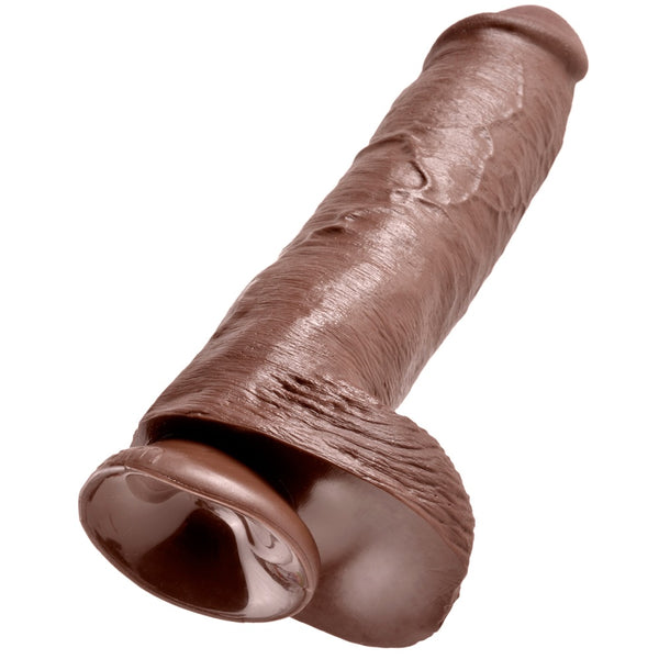 Pipedream King Cock 11" Cock with Balls - Brown - Extreme Toyz Singapore - https://extremetoyz.com.sg - Sex Toys and Lingerie Online Store - Bondage Gear / Vibrators / Electrosex Toys / Wireless Remote Control Vibes / Sexy Lingerie and Role Play / BDSM / Dungeon Furnitures / Dildos and Strap Ons &nbsp;/ Anal and Prostate Massagers / Anal Douche and Cleaning Aide / Delay Sprays and Gels / Lubricants and more...