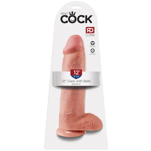 Pipedream King Cock 12" Cock with Balls - Extreme Toyz Singapore - https://extremetoyz.com.sg - Sex Toys and Lingerie Online Store