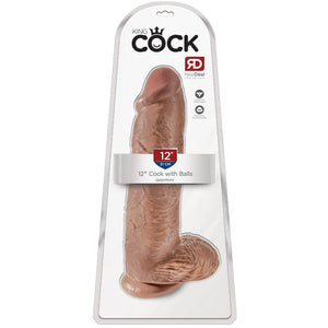 Pipedream King Cock 12" Cock with Balls - Tan - Extreme Toyz Singapore - https://extremetoyz.com.sg - Sex Toys and Lingerie Online Store - Bondage Gear / Vibrators / Electrosex Toys / Wireless Remote Control Vibes / Sexy Lingerie and Role Play / BDSM / Dungeon Furnitures / Dildos and Strap Ons &nbsp;/ Anal and Prostate Massagers / Anal Douche and Cleaning Aide / Delay Sprays and Gels / Lubricants and more...