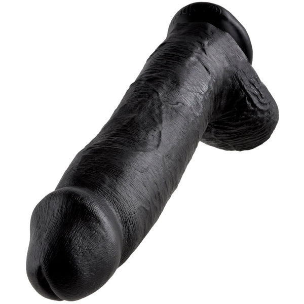 Pipedream King Cock 12" Cock with Balls - Black - Extreme Toyz Singapore - https://extremetoyz.com.sg - Sex Toys and Lingerie Online Store - Bondage Gear / Vibrators / Electrosex Toys / Wireless Remote Control Vibes / Sexy Lingerie and Role Play / BDSM / Dungeon Furnitures / Dildos and Strap Ons &nbsp;/ Anal and Prostate Massagers / Anal Douche and Cleaning Aide / Delay Sprays and Gels / Lubricants and more...