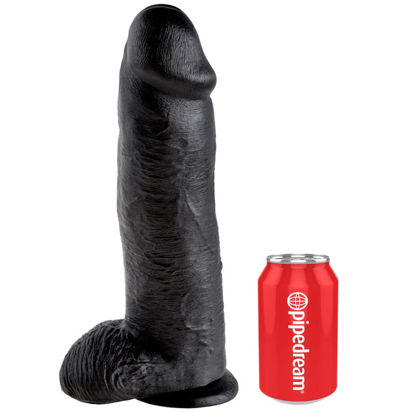 Pipedream King Cock 12" Cock with Balls - Black - Extreme Toyz Singapore - https://extremetoyz.com.sg - Sex Toys and Lingerie Online Store - Bondage Gear / Vibrators / Electrosex Toys / Wireless Remote Control Vibes / Sexy Lingerie and Role Play / BDSM / Dungeon Furnitures / Dildos and Strap Ons &nbsp;/ Anal and Prostate Massagers / Anal Douche and Cleaning Aide / Delay Sprays and Gels / Lubricants and more...