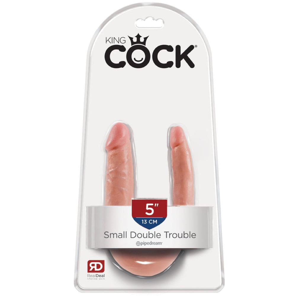 Pipedream King Cock U-Shaped Small Double Penetrator - Extreme Toyz Singapore - https://extremetoyz.com.sg - Sex Toys and Lingerie Online Store