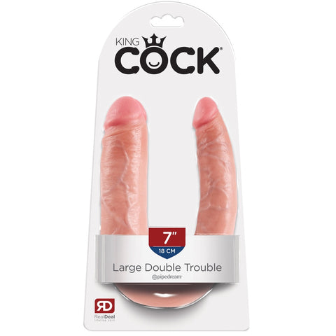 Pipedream King Cock Large Double Trouble - Light - Extreme Toyz Singapore - https://extremetoyz.com.sg - Sex Toys and Lingerie Online Store - Bondage Gear / Vibrators / Electrosex Toys / Wireless Remote Control Vibes / Sexy Lingerie and Role Play / BDSM / Dungeon Furnitures / Dildos and Strap Ons &nbsp;/ Anal and Prostate Massagers / Anal Douche and Cleaning Aide / Delay Sprays and Gels / Lubricants and more...