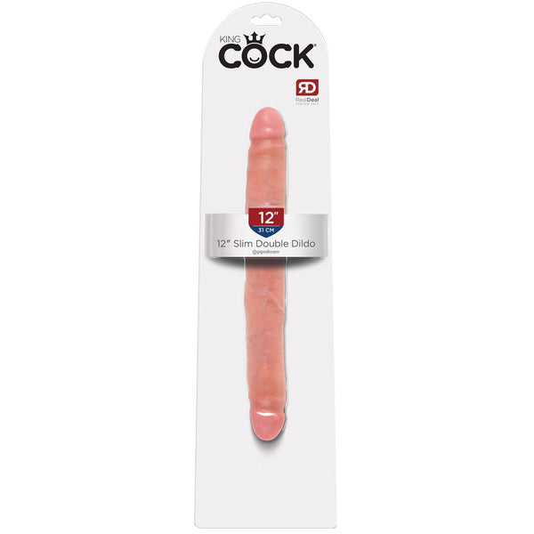 Pipedream  King Cock 12" Slim Double Dildo - Light- Extreme Toyz Singapore - https://extremetoyz.com.sg - Sex Toys and Lingerie Online Store - Bondage Gear / Vibrators / Electrosex Toys / Wireless Remote Control Vibes / Sexy Lingerie and Role Play / BDSM / Dungeon Furnitures / Dildos and Strap Ons &nbsp;/ Anal and Prostate Massagers / Anal Douche and Cleaning Aide / Delay Sprays and Gels / Lubricants and more...