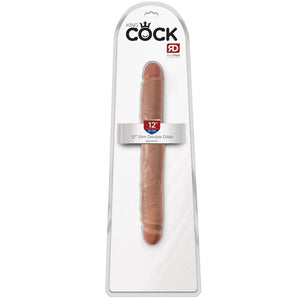 Pipedream King Cock 12" Slim Double Dildo - Tan - Extreme Toyz Singapore - https://extremetoyz.com.sg - Sex Toys and Lingerie Online Store - Bondage Gear / Vibrators / Electrosex Toys / Wireless Remote Control Vibes / Sexy Lingerie and Role Play / BDSM / Dungeon Furnitures / Dildos and Strap Ons &nbsp;/ Anal and Prostate Massagers / Anal Douche and Cleaning Aide / Delay Sprays and Gels / Lubricants and more...