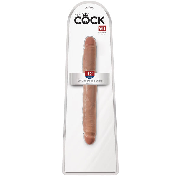 Pipedream King Cock 12" Slim Double Dildo - Tan - Extreme Toyz Singapore - https://extremetoyz.com.sg - Sex Toys and Lingerie Online Store - Bondage Gear / Vibrators / Electrosex Toys / Wireless Remote Control Vibes / Sexy Lingerie and Role Play / BDSM / Dungeon Furnitures / Dildos and Strap Ons &nbsp;/ Anal and Prostate Massagers / Anal Douche and Cleaning Aide / Delay Sprays and Gels / Lubricants and more...