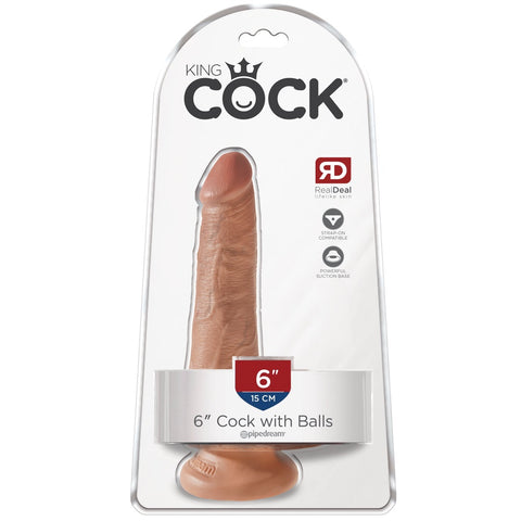 Pipedream King Cock 6" Cock with Balls - Tan - Extreme Toyz Singapore - https://extremetoyz.com.sg - Sex Toys and Lingerie Online Store - Bondage Gear / Vibrators / Electrosex Toys / Wireless Remote Control Vibes / Sexy Lingerie and Role Play / BDSM / Dungeon Furnitures / Dildos and Strap Ons &nbsp;/ Anal and Prostate Massagers / Anal Douche and Cleaning Aide / Delay Sprays and Gels / Lubricants and more...