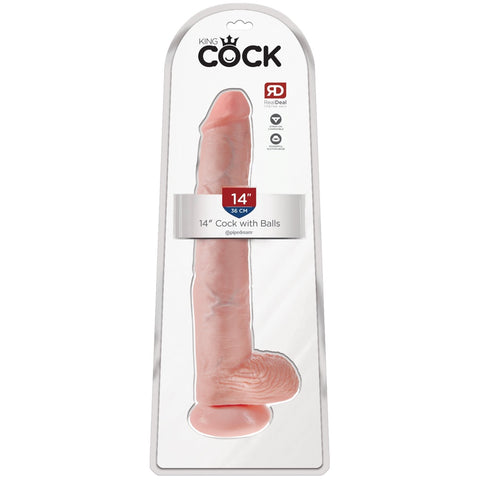 Pipedream King Cock 14" Cock with Balls - Light - Extreme Toyz Singapore - https://extremetoyz.com.sg - Sex Toys and Lingerie Online Store - Bondage Gear / Vibrators / Electrosex Toys / Wireless Remote Control Vibes / Sexy Lingerie and Role Play / BDSM / Dungeon Furnitures / Dildos and Strap Ons &nbsp;/ Anal and Prostate Massagers / Anal Douche and Cleaning Aide / Delay Sprays and Gels / Lubricants and more...