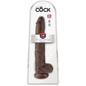 Pipedream King Cock 14" Cock with Balls - Brown - Extreme Toyz Singapore - https://extremetoyz.com.sg - Sex Toys and Lingerie Online Store - Bondage Gear / Vibrators / Electrosex Toys / Wireless Remote Control Vibes / Sexy Lingerie and Role Play / BDSM / Dungeon Furnitures / Dildos and Strap Ons &nbsp;/ Anal and Prostate Massagers / Anal Douche and Cleaning Aide / Delay Sprays and Gels / Lubricants and more...