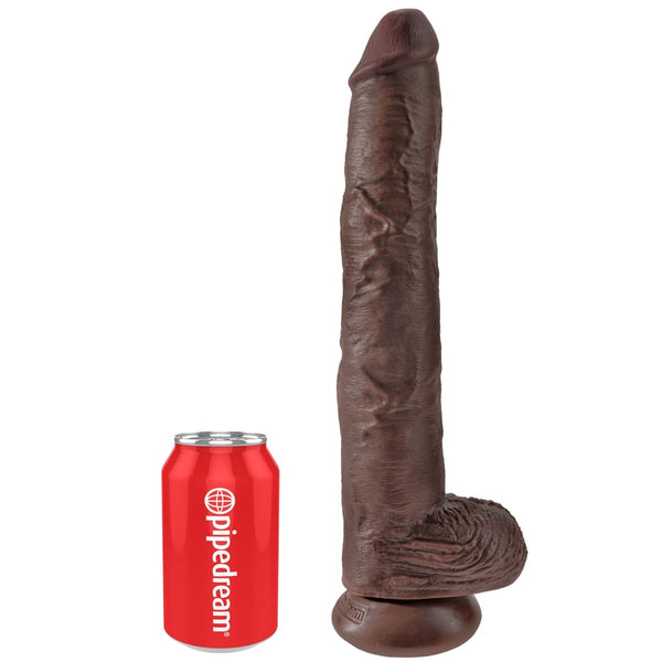 Pipedream King Cock 14" Cock with Balls - Brown - Extreme Toyz Singapore - https://extremetoyz.com.sg - Sex Toys and Lingerie Online Store - Bondage Gear / Vibrators / Electrosex Toys / Wireless Remote Control Vibes / Sexy Lingerie and Role Play / BDSM / Dungeon Furnitures / Dildos and Strap Ons &nbsp;/ Anal and Prostate Massagers / Anal Douche and Cleaning Aide / Delay Sprays and Gels / Lubricants and more...