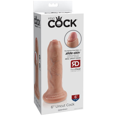 Pipedream King Cock 6" Uncut Dildo - Extreme Toyz Singapore - https://extremetoyz.com.sg - Sex Toys and Lingerie Online Store