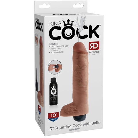 Pipedream King Cock 10" Squirting Cock with Balls - Light - Extreme Toyz Singapore - https://extremetoyz.com.sg - Sex Toys and Lingerie Online Store - Bondage Gear / Vibrators / Electrosex Toys / Wireless Remote Control Vibes / Sexy Lingerie and Role Play / BDSM / Dungeon Furnitures / Dildos and Strap Ons &nbsp;/ Anal and Prostate Massagers / Anal Douche and Cleaning Aide / Delay Sprays and Gels / Lubricants and more...