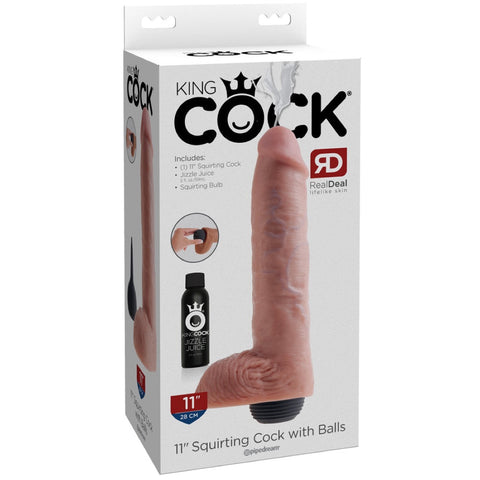 Pipedream King Cock 11" Squirting Cock w/ Balls Dildo - Extreme Toyz Singapore - https://extremetoyz.com.sg - Sex Toys and Lingerie Online Store  Edit alt text