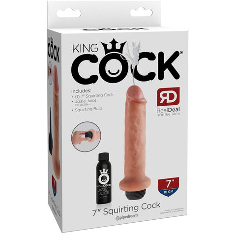 Pipedream King Cock 7" Squirting Cock - Light - Extreme Toyz Singapore - https://extremetoyz.com.sg - Sex Toys and Lingerie Online Store - Bondage Gear / Vibrators / Electrosex Toys / Wireless Remote Control Vibes / Sexy Lingerie and Role Play / BDSM / Dungeon Furnitures / Dildos and Strap Ons &nbsp;/ Anal and Prostate Massagers / Anal Douche and Cleaning Aide / Delay Sprays and Gels / Lubricants and more...