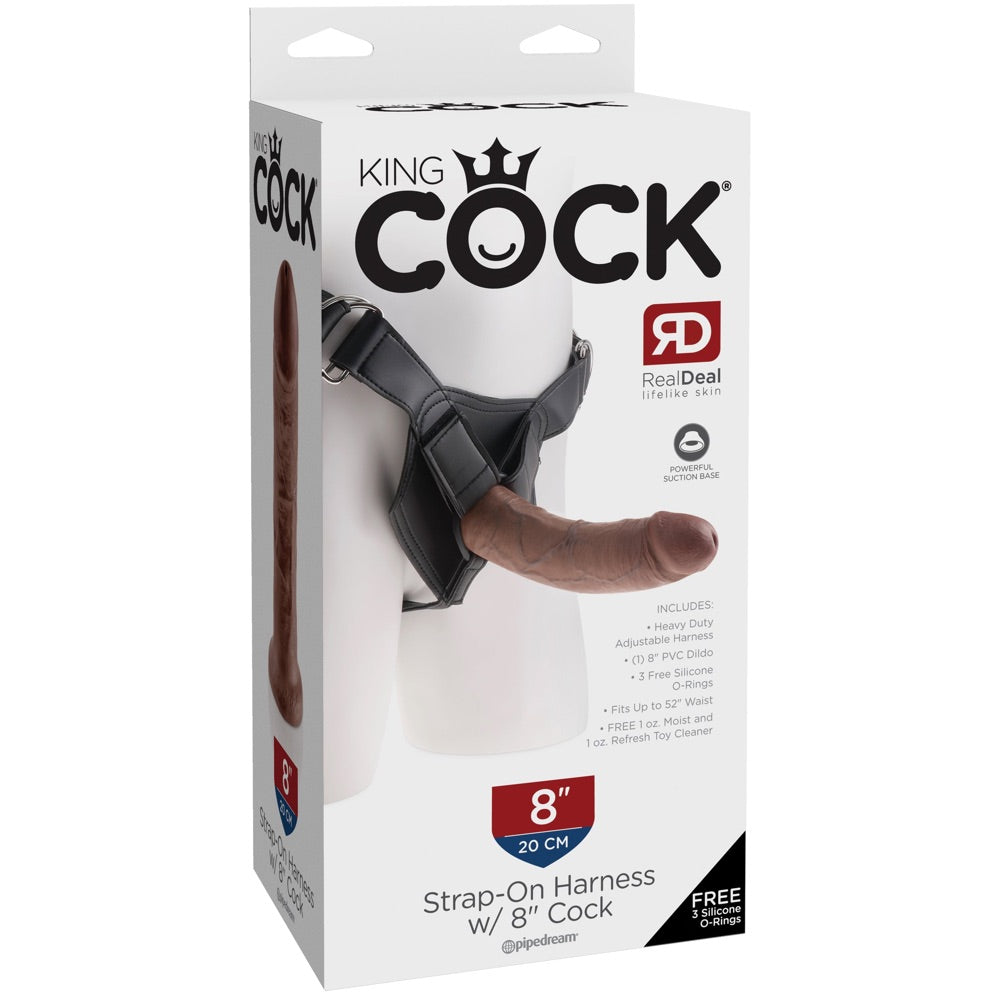 Pipedream King Cock Strap on Harness with 8" Cock - Brown - Extreme Toyz Singapore - https://extremetoyz.com.sg - Sex Toys and Lingerie Online Store - Bondage Gear / Vibrators / Electrosex Toys / Wireless Remote Control Vibes / Sexy Lingerie and Role Play / BDSM / Dungeon Furnitures / Dildos and Strap Ons &nbsp;/ Anal and Prostate Massagers / Anal Douche and Cleaning Aide / Delay Sprays and Gels / Lubricants and more...