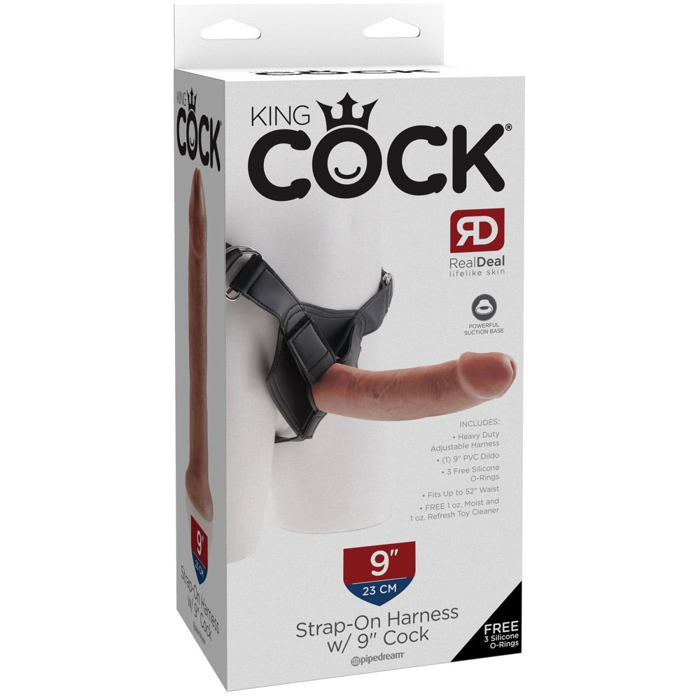 Pipedream King Cock Strap on Harness with 9" Cock - Tan - Extreme Toyz Singapore - https://extremetoyz.com.sg - Sex Toys and Lingerie Online Store - Bondage Gear / Vibrators / Electrosex Toys / Wireless Remote Control Vibes / Sexy Lingerie and Role Play / BDSM / Dungeon Furnitures / Dildos and Strap Ons &nbsp;/ Anal and Prostate Massagers / Anal Douche and Cleaning Aide / Delay Sprays and Gels / Lubricants and more...