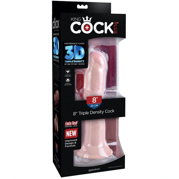 Pipedream King Cock Plus 8" Triple Density Cock - Light - Extreme Toyz Singapore - https://extremetoyz.com.sg - Sex Toys and Lingerie Online Store - Bondage Gear / Vibrators / Electrosex Toys / Wireless Remote Control Vibes / Sexy Lingerie and Role Play / BDSM / Dungeon Furnitures / Dildos and Strap Ons &nbsp;/ Anal and Prostate Massagers / Anal Douche and Cleaning Aide / Delay Sprays and Gels / Lubricants and more...