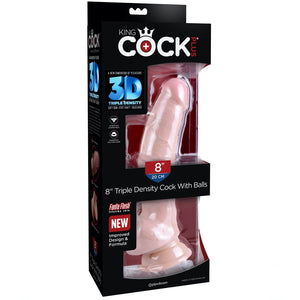 Pipedream King Cock Plus 8" Triple Density Cock with Balls - Light - Extreme Toyz Singapore - https://extremetoyz.com.sg - Sex Toys and Lingerie Online Store - Bondage Gear / Vibrators / Electrosex Toys / Wireless Remote Control Vibes / Sexy Lingerie and Role Play / BDSM / Dungeon Furnitures / Dildos and Strap Ons &nbsp;/ Anal and Prostate Massagers / Anal Douche and Cleaning Aide / Delay Sprays and Gels / Lubricants and more...