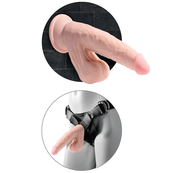 Pipedream King Cock Plus 7" Triple Density Cock With Swinging Balls - Light - Extreme Toyz Singapore - https://extremetoyz.com.sg - Sex Toys and Lingerie Online Store - Bondage Gear / Vibrators / Electrosex Toys / Wireless Remote Control Vibes / Sexy Lingerie and Role Play / BDSM / Dungeon Furnitures / Dildos and Strap Ons &nbsp;/ Anal and Prostate Massagers / Anal Douche and Cleaning Aide / Delay Sprays and Gels / Lubricants and more...