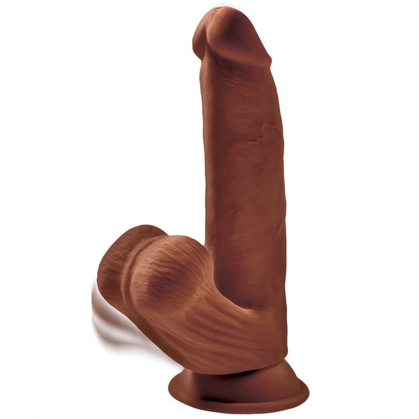 Pipedream King Cock Plus 8" Triple Density Cock With Swinging Balls - Brown - Extreme Toyz Singapore - https://extremetoyz.com.sg - Sex Toys and Lingerie Online Store - Bondage Gear / Vibrators / Electrosex Toys / Wireless Remote Control Vibes / Sexy Lingerie and Role Play / BDSM / Dungeon Furnitures / Dildos and Strap Ons &nbsp;/ Anal and Prostate Massagers / Anal Douche and Cleaning Aide / Delay Sprays and Gels / Lubricants and more...