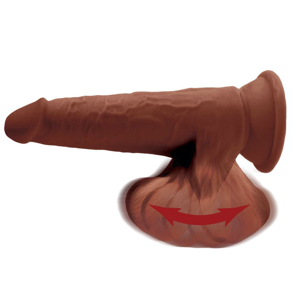 Pipedream King Cock Plus 8" Triple Density Cock With Swinging Balls - Brown - Extreme Toyz Singapore - https://extremetoyz.com.sg - Sex Toys and Lingerie Online Store - Bondage Gear / Vibrators / Electrosex Toys / Wireless Remote Control Vibes / Sexy Lingerie and Role Play / BDSM / Dungeon Furnitures / Dildos and Strap Ons &nbsp;/ Anal and Prostate Massagers / Anal Douche and Cleaning Aide / Delay Sprays and Gels / Lubricants and more...