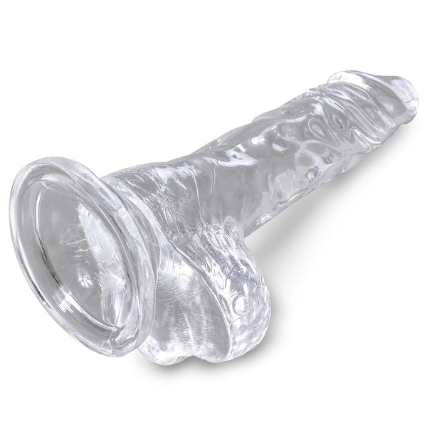 Pipedream King Cock Clear 4" Cock with Balls - Extreme Toyz Singapore - https://extremetoyz.com.sg - Sex Toys and Lingerie Online Store - Bondage Gear / Vibrators / Electrosex Toys / Wireless Remote Control Vibes / Sexy Lingerie and Role Play / BDSM / Dungeon Furnitures / Dildos and Strap Ons &nbsp;/ Anal and Prostate Massagers / Anal Douche and Cleaning Aide / Delay Sprays and Gels / Lubricants and more...