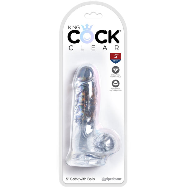 Pipedream King Cock Clear 5" Cock with Balls - Extreme Toyz Singapore - https://extremetoyz.com.sg - Sex Toys and Lingerie Online Store - Bondage Gear / Vibrators / Electrosex Toys / Wireless Remote Control Vibes / Sexy Lingerie and Role Play / BDSM / Dungeon Furnitures / Dildos and Strap Ons &nbsp;/ Anal and Prostate Massagers / Anal Douche and Cleaning Aide / Delay Sprays and Gels / Lubricants and more...