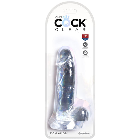 Pipedream King Cock Clear 7" Cock with Balls - Extreme Toyz Singapore - https://extremetoyz.com.sg - Sex Toys and Lingerie Online Store - Bondage Gear / Vibrators / Electrosex Toys / Wireless Remote Control Vibes / Sexy Lingerie and Role Play / BDSM / Dungeon Furnitures / Dildos and Strap Ons &nbsp;/ Anal and Prostate Massagers / Anal Douche and Cleaning Aide / Delay Sprays and Gels / Lubricants and more...