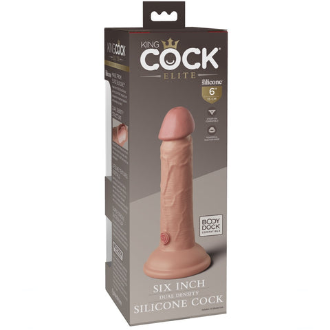 Pipedream King Cock Elite 6" Silicone Dual Density Cock - Light - Extreme Toyz Singapore - https://extremetoyz.com.sg - Sex Toys and Lingerie Online Store - Bondage Gear / Vibrators / Electrosex Toys / Wireless Remote Control Vibes / Sexy Lingerie and Role Play / BDSM / Dungeon Furnitures / Dildos and Strap Ons &nbsp;/ Anal and Prostate Massagers / Anal Douche and Cleaning Aide / Delay Sprays and Gels / Lubricants and more...