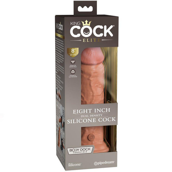 Pipedream King Cock Elite 8" Silicone Dual Density Cock - Tan - Extreme Toyz Singapore - https://extremetoyz.com.sg - Sex Toys and Lingerie Online Store - Bondage Gear / Vibrators / Electrosex Toys / Wireless Remote Control Vibes / Sexy Lingerie and Role Play / BDSM / Dungeon Furnitures / Dildos and Strap Ons &nbsp;/ Anal and Prostate Massagers / Anal Douche and Cleaning Aide / Delay Sprays and Gels / Lubricants and more...