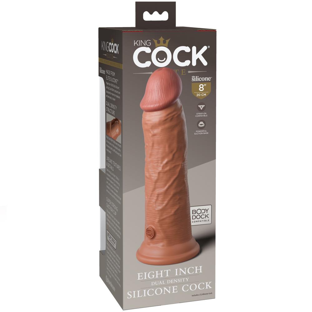 Pipedream King Cock Elite 8" Silicone Dual Density Cock - Tan - Extreme Toyz Singapore - https://extremetoyz.com.sg - Sex Toys and Lingerie Online Store - Bondage Gear / Vibrators / Electrosex Toys / Wireless Remote Control Vibes / Sexy Lingerie and Role Play / BDSM / Dungeon Furnitures / Dildos and Strap Ons &nbsp;/ Anal and Prostate Massagers / Anal Douche and Cleaning Aide / Delay Sprays and Gels / Lubricants and more...