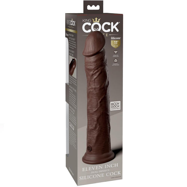 Pipedream King Cock Elite 11" Silicone Dual Density Cock - Brown - Extreme Toyz Singapore - https://extremetoyz.com.sg - Sex Toys and Lingerie Online Store - Bondage Gear / Vibrators / Electrosex Toys / Wireless Remote Control Vibes / Sexy Lingerie and Role Play / BDSM / Dungeon Furnitures / Dildos and Strap Ons &nbsp;/ Anal and Prostate Massagers / Anal Douche and Cleaning Aide / Delay Sprays and Gels / Lubricants and more...