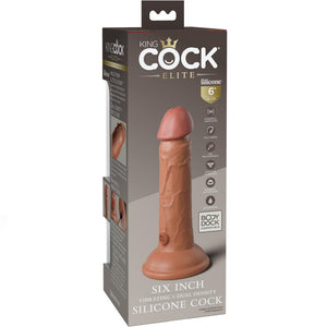 Pipedream King Cock Elite 6" Vibrating Silicone Dual Density Rechargeable Cock - Tan - Extreme Toyz Singapore - https://extremetoyz.com.sg - Sex Toys and Lingerie Online Store - Bondage Gear / Vibrators / Electrosex Toys / Wireless Remote Control Vibes / Sexy Lingerie and Role Play / BDSM / Dungeon Furnitures / Dildos and Strap Ons &nbsp;/ Anal and Prostate Massagers / Anal Douche and Cleaning Aide / Delay Sprays and Gels / Lubricants and more...