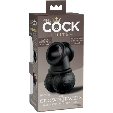 Pipedream Products King Cock Elite The Crown Jewels Weighted Swinging Balls - Extreme Toyz Singapore - https://extremetoyz.com.sg - Sex Toys and Lingerie Online Store - Bondage Gear / Vibrators / Electrosex Toys / Wireless Remote Control Vibes / Sexy Lingerie and Role Play / BDSM / Dungeon Furnitures / Dildos and Strap Ons  / Anal and Prostate Massagers / Anal Douche and Cleaning Aide / Delay Sprays and Gels / Lubricants and more...