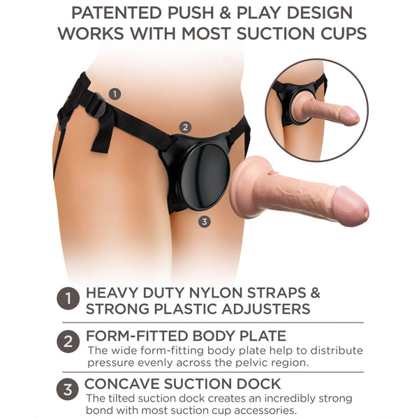 Pipedream King Cock Elite Beginner's Silicone Body Dock Kit - Harness & 6" Dildo - Light - Extreme Toyz Singapore - https://extremetoyz.com.sg - Sex Toys and Lingerie Online Store - Bondage Gear / Vibrators / Electrosex Toys / Wireless Remote Control Vibes / Sexy Lingerie and Role Play / BDSM / Dungeon Furnitures / Dildos and Strap Ons &nbsp;/ Anal and Prostate Massagers / Anal Douche and Cleaning Aide / Delay Sprays and Gels / Lubricants and more...