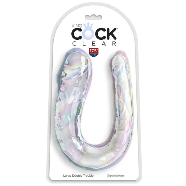 Pipedream King Cock Clear Large Double Trouble - Extreme Toyz Singapore - https://extremetoyz.com.sg - Sex Toys and Lingerie Online Store - Bondage Gear / Vibrators / Electrosex Toys / Wireless Remote Control Vibes / Sexy Lingerie and Role Play / BDSM / Dungeon Furnitures / Dildos and Strap Ons &nbsp;/ Anal and Prostate Massagers / Anal Douche and Cleaning Aide / Delay Sprays and Gels / Lubricants and more...