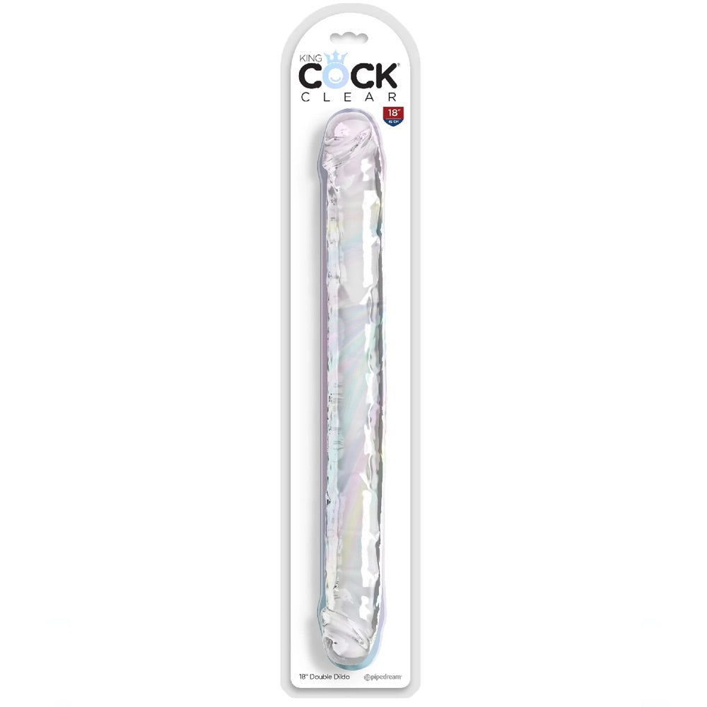 Pipedream  King Cock Clear 18" Double Dildo - Clear - Extreme Toyz Singapore - https://extremetoyz.com.sg - Sex Toys and Lingerie Online Store - Bondage Gear / Vibrators / Electrosex Toys / Wireless Remote Control Vibes / Sexy Lingerie and Role Play / BDSM / Dungeon Furnitures / Dildos and Strap Ons &nbsp;/ Anal and Prostate Massagers / Anal Douche and Cleaning Aide / Delay Sprays and Gels / Lubricants and more...