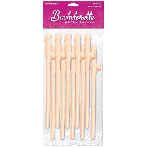 Pipedream Bachelorette Party Favors 10 Piece Dicky Sipping Straws - Light - Extreme Toyz Singapore - https://extremetoyz.com.sg - Sex Toys and Lingerie Online Store - Bondage Gear / Vibrators / Electrosex Toys / Wireless Remote Control Vibes / Sexy Lingerie and Role Play / BDSM / Dungeon Furnitures / Dildos and Strap Ons &nbsp;/ Anal and Prostate Massagers / Anal Douche and Cleaning Aide / Delay Sprays and Gels / Lubricants and more...