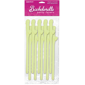 Pipedream Bachelorette Party Favors 10 Piece Dicky Sipping Straws - Glow-in-the-Dark - Extreme Toyz Singapore - https://extremetoyz.com.sg - Sex Toys and Lingerie Online Store - Bondage Gear / Vibrators / Electrosex Toys / Wireless Remote Control Vibes / Sexy Lingerie and Role Play / BDSM / Dungeon Furnitures / Dildos and Strap Ons &nbsp;/ Anal and Prostate Massagers / Anal Douche and Cleaning Aide / Delay Sprays and Gels / Lubricants and more...