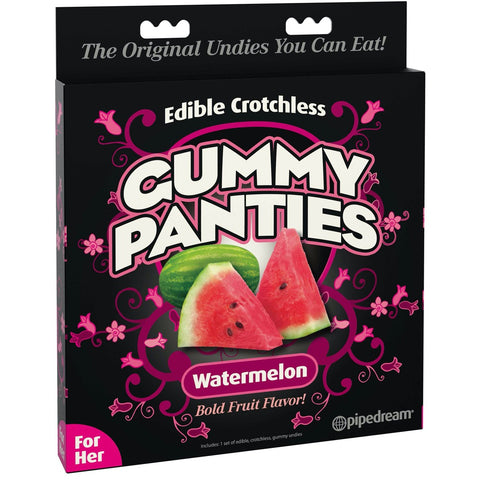 Pipedream Edible Crotchless Gummy Panties For Her - Watermelon - Extreme Toyz Singapore - https://extremetoyz.com.sg - Sex Toys and Lingerie Online Store - Bondage Gear / Vibrators / Electrosex Toys / Wireless Remote Control Vibes / Sexy Lingerie and Role Play / BDSM / Dungeon Furnitures / Dildos and Strap Ons &nbsp;/ Anal and Prostate Massagers / Anal Douche and Cleaning Aide / Delay Sprays and Gels / Lubricants and more...