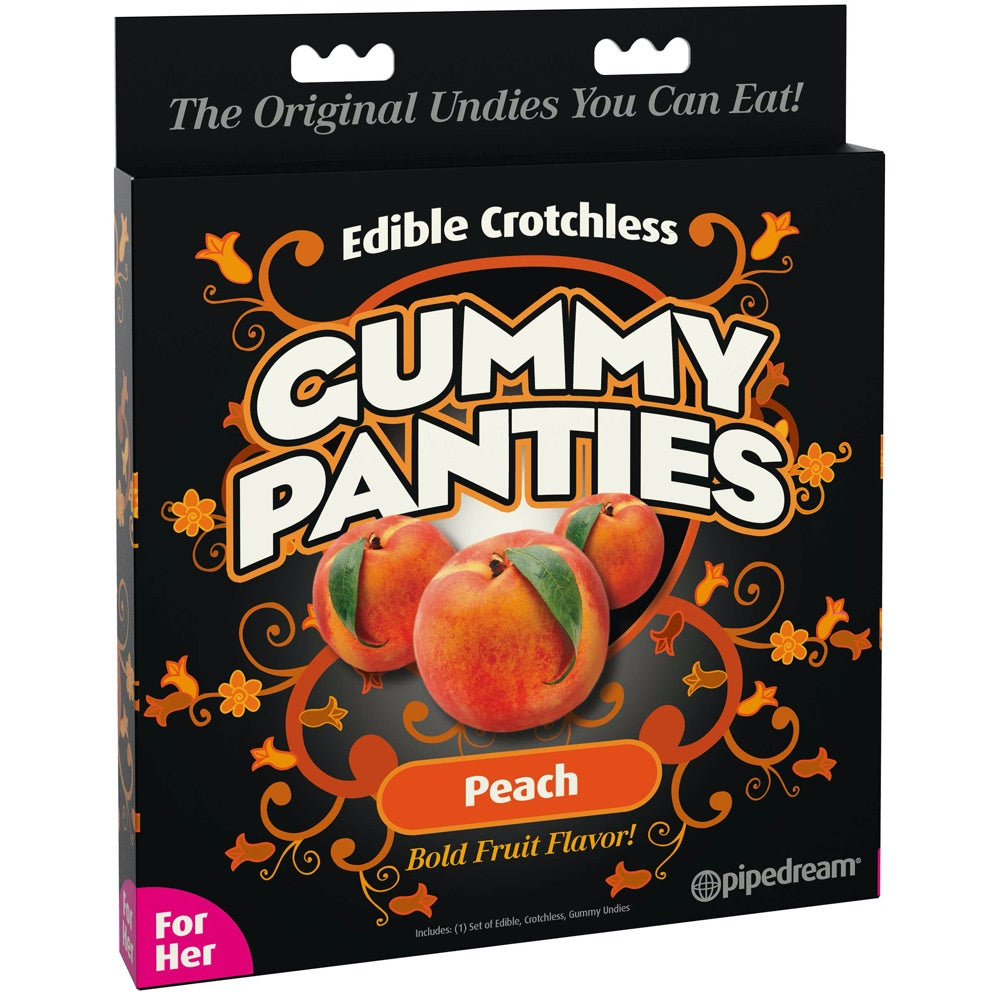 Pipedream Edible Crotchless Gummy Panties For Her - Peach - Extreme Toyz Singapore - https://extremetoyz.com.sg - Sex Toys and Lingerie Online Store - Bondage Gear / Vibrators / Electrosex Toys / Wireless Remote Control Vibes / Sexy Lingerie and Role Play / BDSM / Dungeon Furnitures / Dildos and Strap Ons &nbsp;/ Anal and Prostate Massagers / Anal Douche and Cleaning Aide / Delay Sprays and Gels / Lubricants and more...