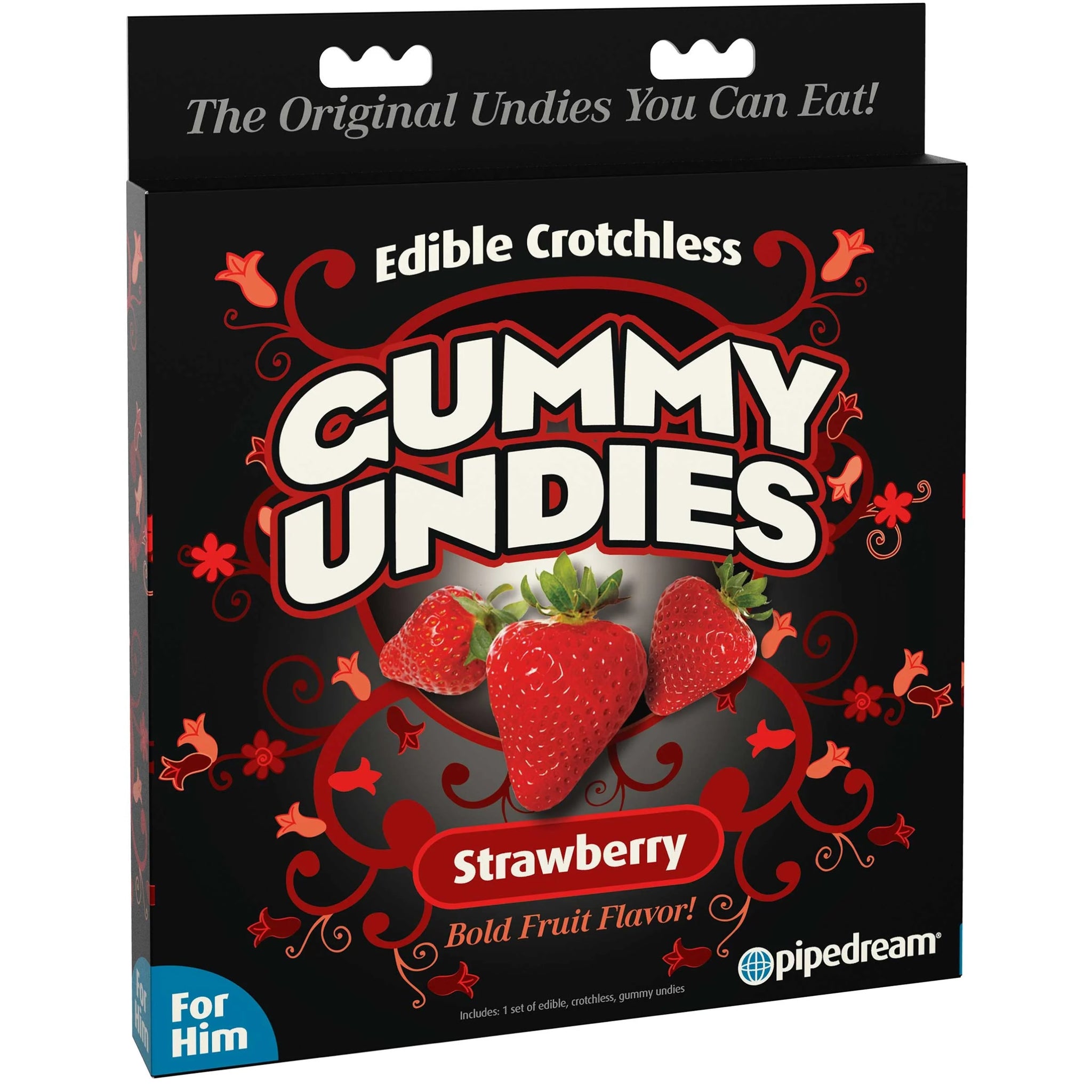 Edible Crotchless Gummy Panties For Him - Strawberry