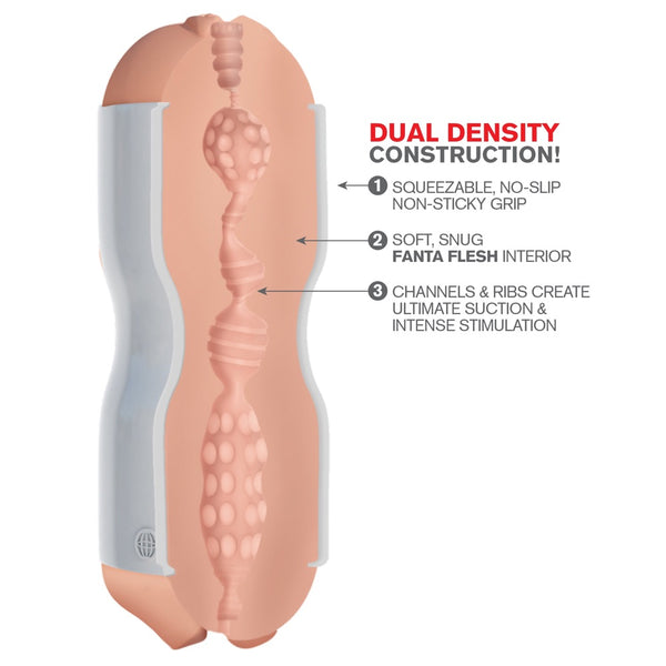 PDX Extreme Tight Grip Dual-Density Squeezeable Pussy & Mouth Masturbator